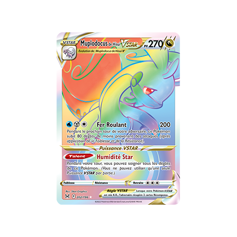 Muplodocus de Hisui 202/196 : Joyau Arc-en-ciel rare de l'extension Pokémon Origine Perdue