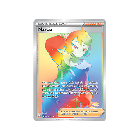 Marcia 204/196 : Joyau Arc-en-ciel rare de l'extension Pokémon Origine Perdue