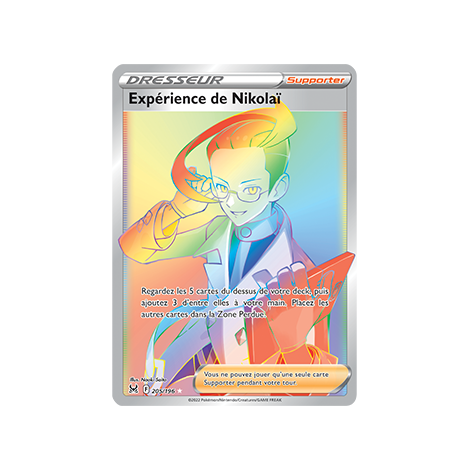 Expérience de Nikolaï 205/196 : Joyau Arc-en-ciel rare de l'extension Pokémon Origine Perdue