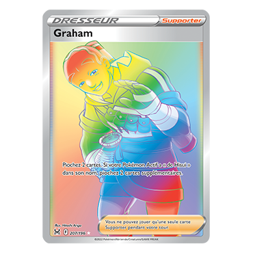 Graham 207/196 : Joyau Arc-en-ciel rare de l'extension Pokémon Origine Perdue