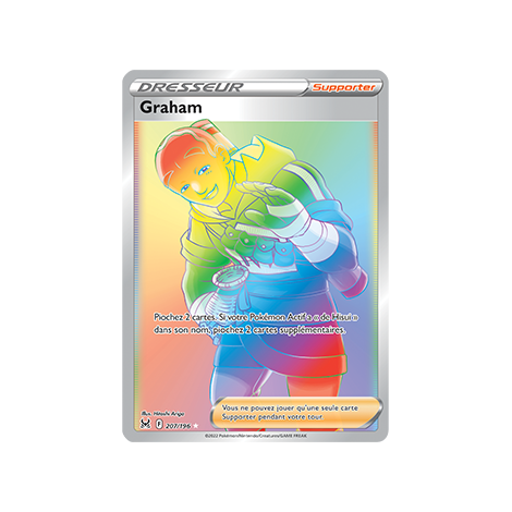 Graham 207/196 : Joyau Arc-en-ciel rare de l'extension Pokémon Origine Perdue