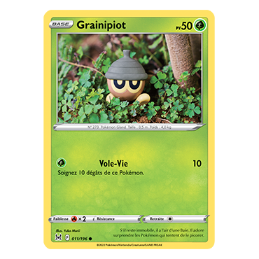 Carte Grainipiot - Commune de Pokémon Origine Perdue 011/196