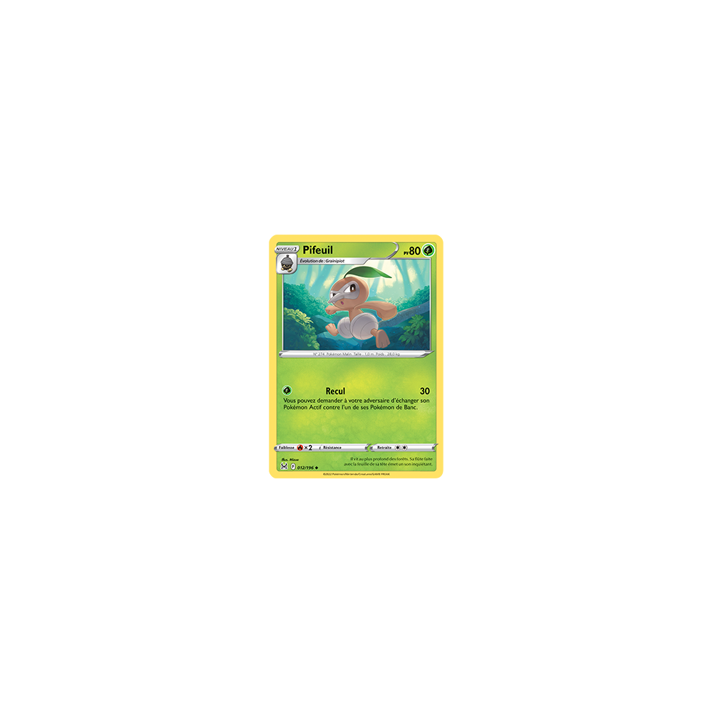 Carte Pifeuil - Peu commune de Pokémon Origine Perdue 012/196