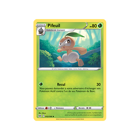 Carte Pifeuil - Peu commune de Pokémon Origine Perdue 012/196