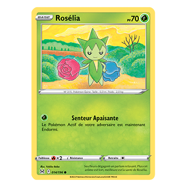 Rosélia 014/196 : Joyau Commune de l'extension Pokémon Origine Perdue