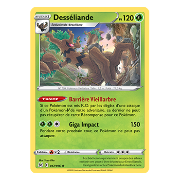 Desséliande, carte Holographique rare de la série Origine Perdue