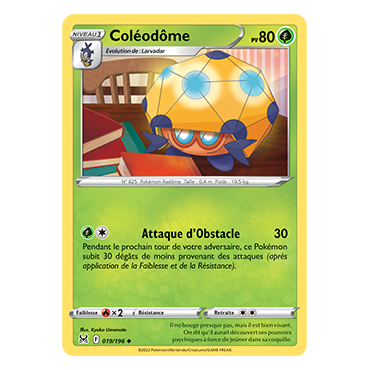 Carte Coléodôme - Peu commune de Pokémon Origine Perdue 019/196