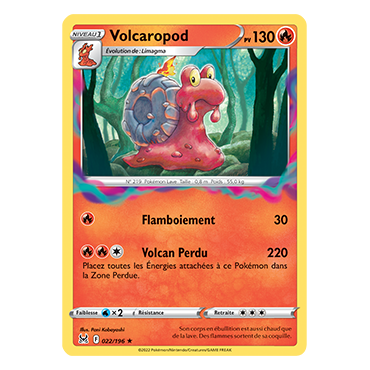 Carte Volcaropod - Rare de Pokémon Origine Perdue 022/196