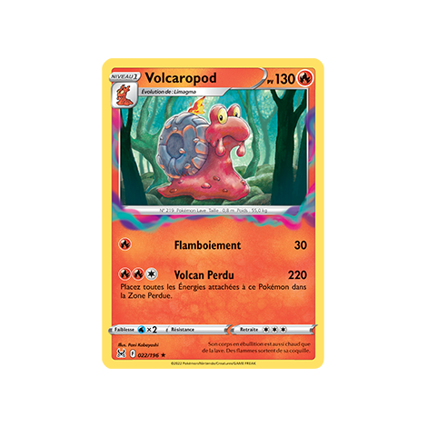 Carte Volcaropod - Rare de Pokémon Origine Perdue 022/196