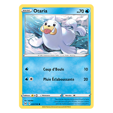 Découvrez Otaria, carte Commune de la série Origine Perdue