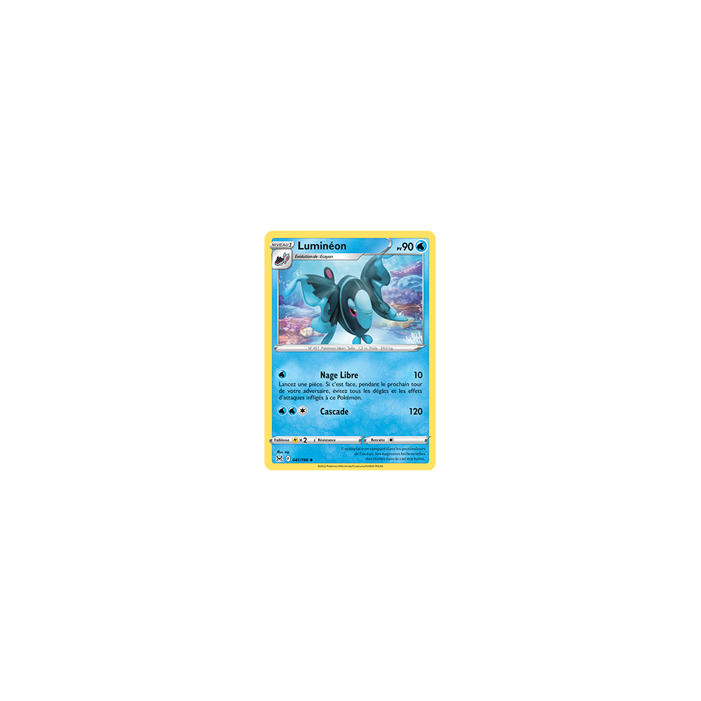 Luminéon 041/196 : Joyau Peu commune de l'extension Pokémon Origine Perdue