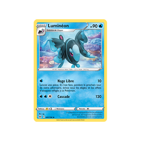 Luminéon 041/196 : Joyau Peu commune de l'extension Pokémon Origine Perdue