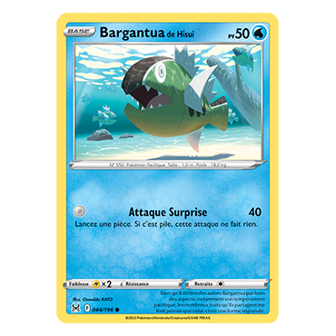Carte Bargantua de Hisui - Commune de Pokémon Origine Perdue 044/196