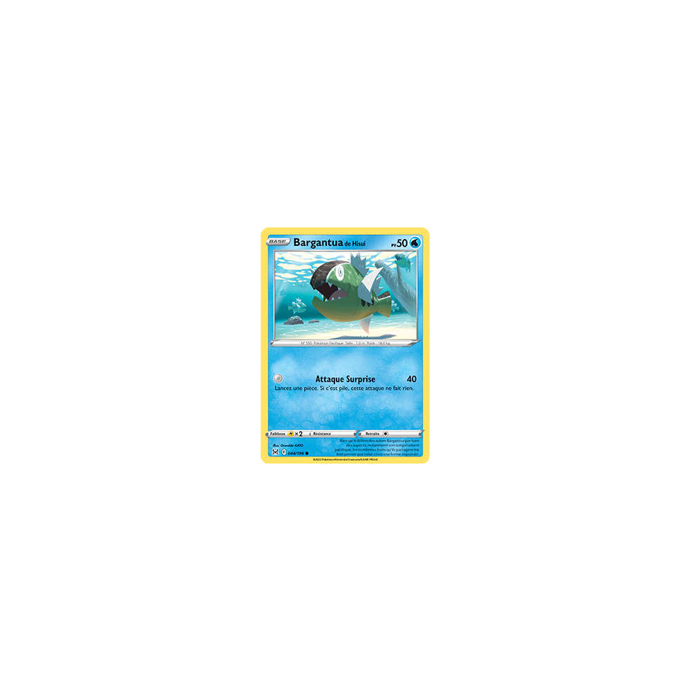 Carte Bargantua de Hisui - Commune de Pokémon Origine Perdue 044/196