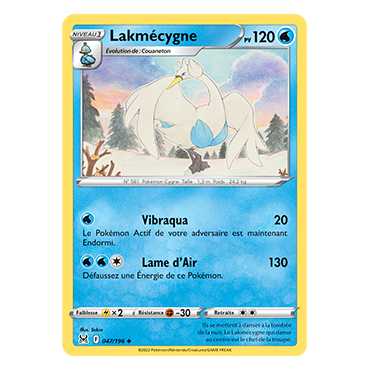 Carte Lakmécygne - Peu commune de Pokémon Origine Perdue 047/196