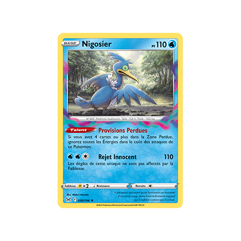 Carte Nigosier - Rare de Pokémon Origine Perdue 050/196