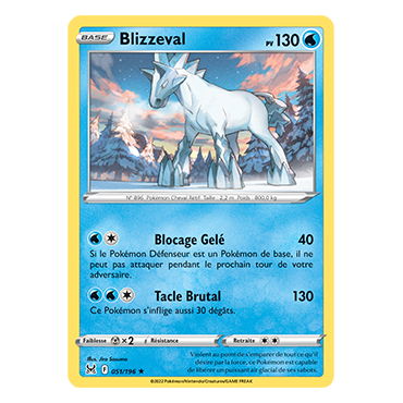 Blizzeval 051/196 rare de l'extension Pokémon Origine Perdue