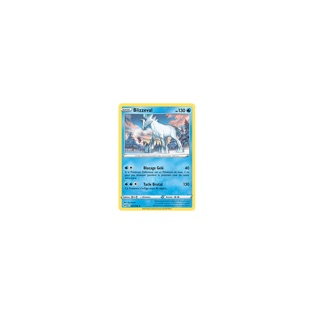 Blizzeval 051/196 rare de l'extension Pokémon Origine Perdue