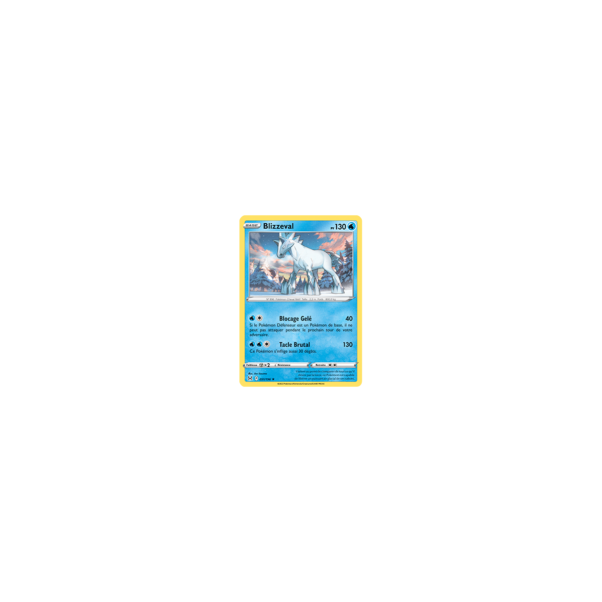 Blizzeval 051/196 rare de l'extension Pokémon Origine Perdue