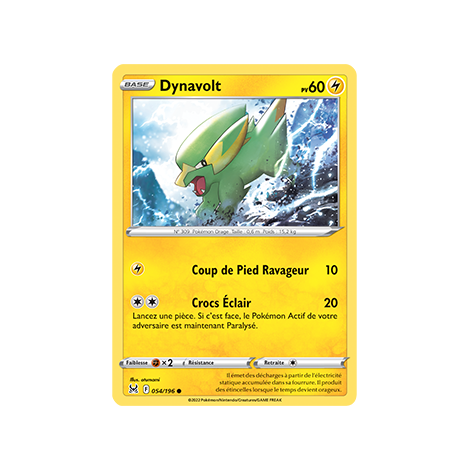 Carte Dynavolt - Commune de Pokémon Origine Perdue 054/196