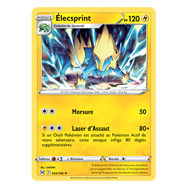 Découvrez Élecsprint, carte Rare de la série Origine Perdue