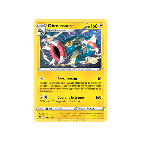 Ohmassacre 061/196 : Joyau Rare de l'extension Pokémon Origine Perdue