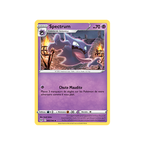 Carte Spectrum - Peu commune de Pokémon Origine Perdue 065/196