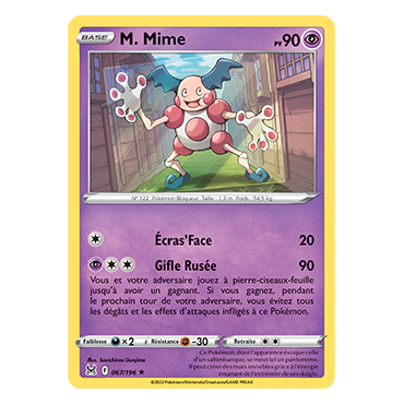 Carte M. Mime - Rare de Pokémon Origine Perdue 067/196