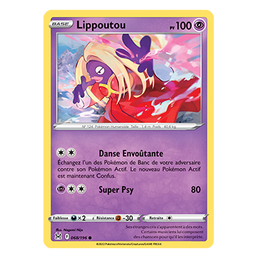 Carte Lippoutou - Commune de Pokémon Origine Perdue 068/196