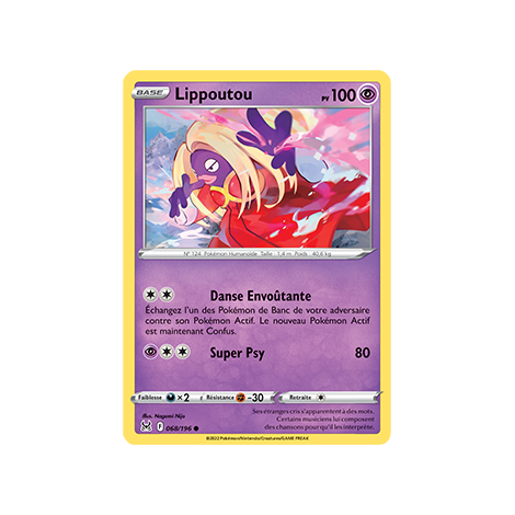 Carte Lippoutou - Commune de Pokémon Origine Perdue 068/196