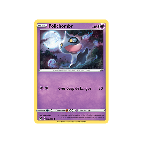 Carte Polichombr - Commune de Pokémon Origine Perdue 072/196