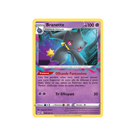 Branette 073/196 : Joyau Rare de l'extension Pokémon Origine Perdue