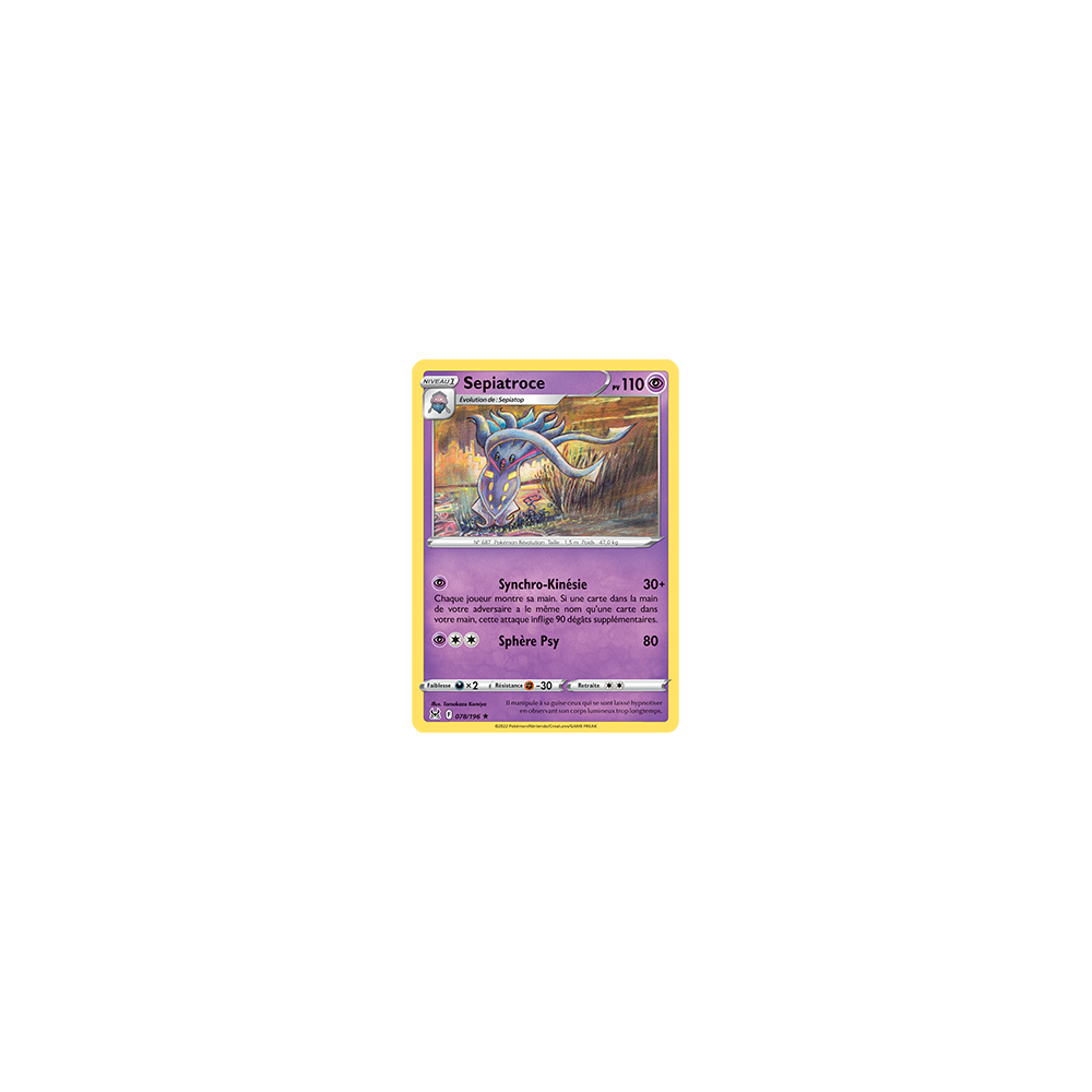 Sepiatroce 078/196 : Joyau Rare de l'extension Pokémon Origine Perdue