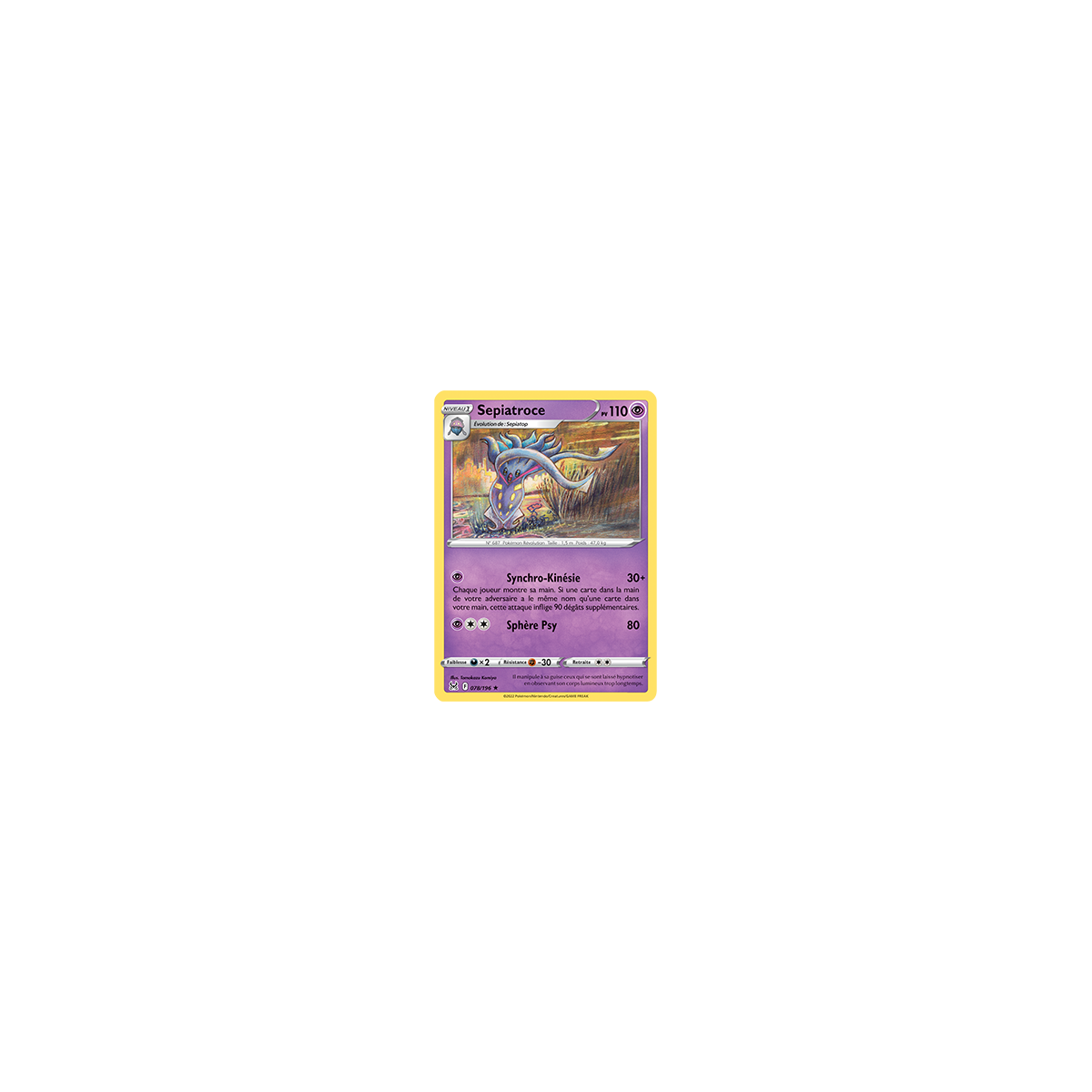 Sepiatroce 078/196 : Joyau Rare de l'extension Pokémon Origine Perdue
