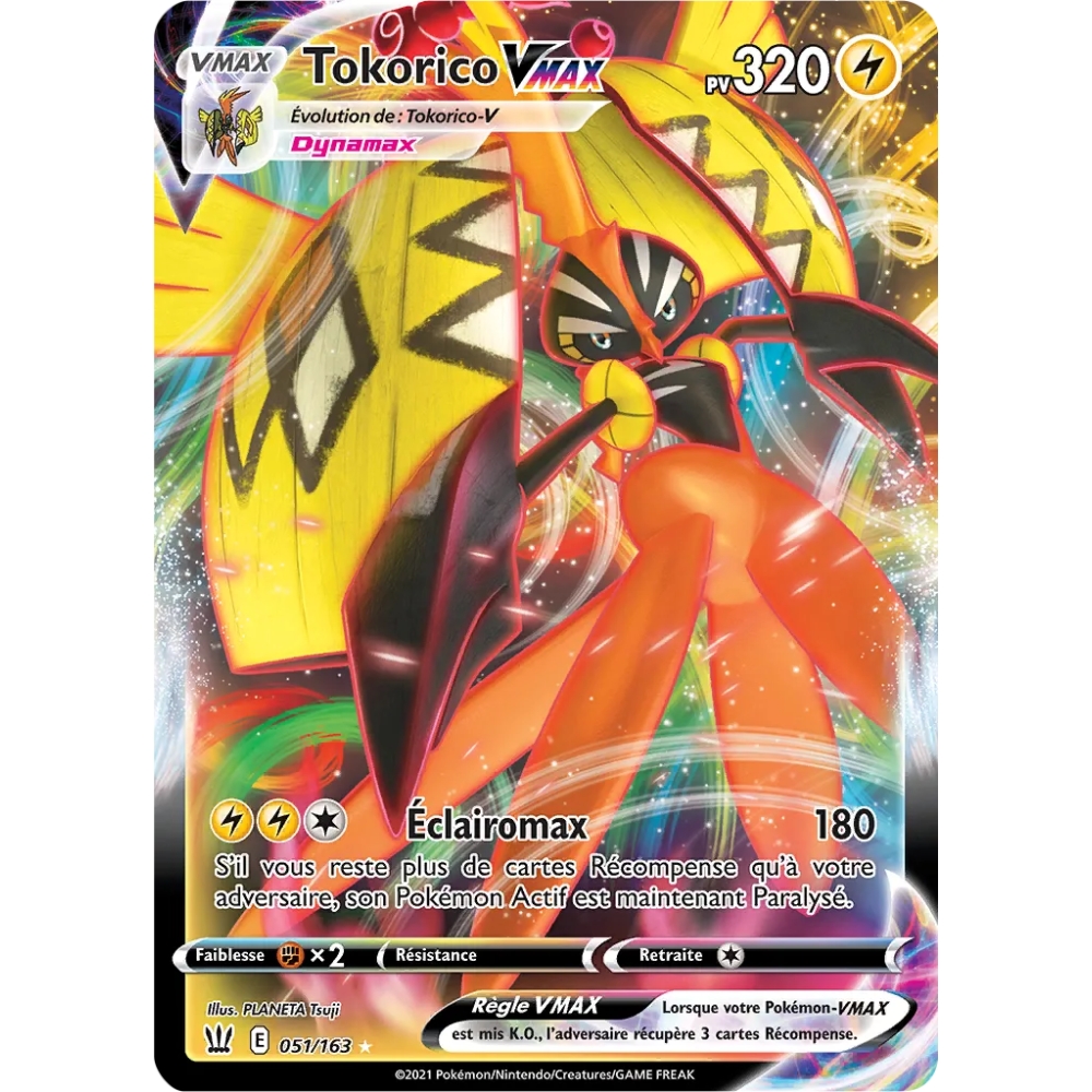 Tokorico 051/163 VMAX Pokémon Épée et Bouclier Styles de Combat