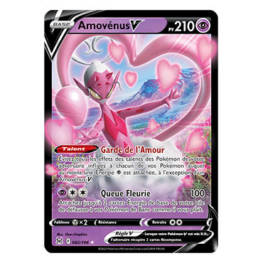 Amovénus 082/196 : Holographique rare V de Pokémon Origine Perdue