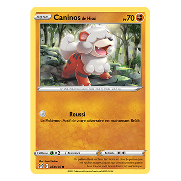 Carte Caninos de Hisui - Commune de Pokémon Origine Perdue 083/196