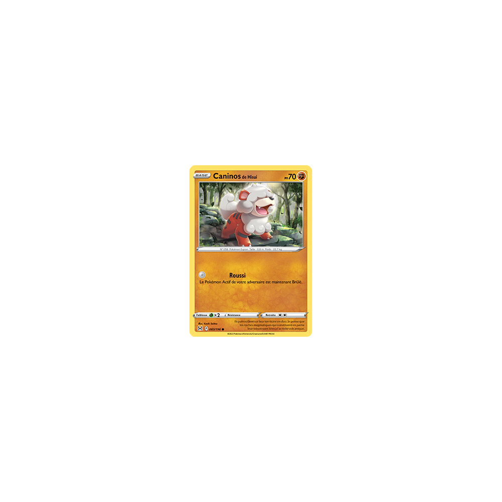 Carte Caninos de Hisui - Commune de Pokémon Origine Perdue 083/196
