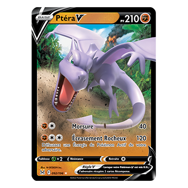 Découvrez Ptéra, carte Holographique rare V de la série Origine Perdue