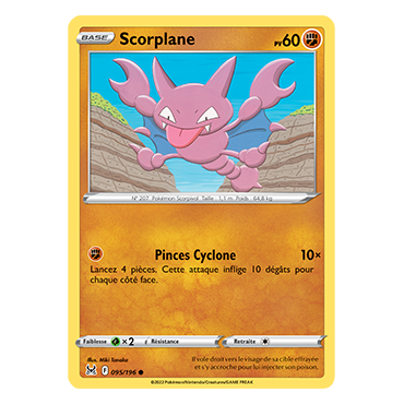 Carte Scorplane - Commune de Pokémon Origine Perdue 095/196
