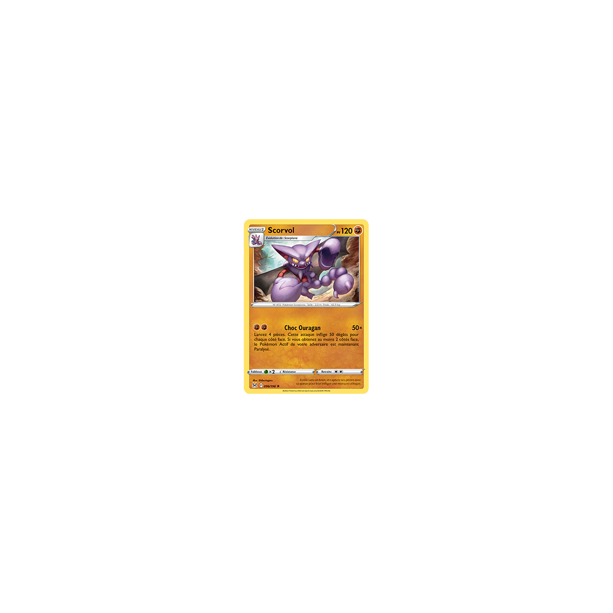 Scorvol 096/196 : Joyau Rare de l'extension Pokémon Origine Perdue