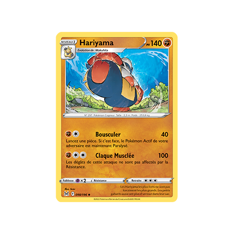 Découvrez Hariyama, carte Peu commune de la série Origine Perdue