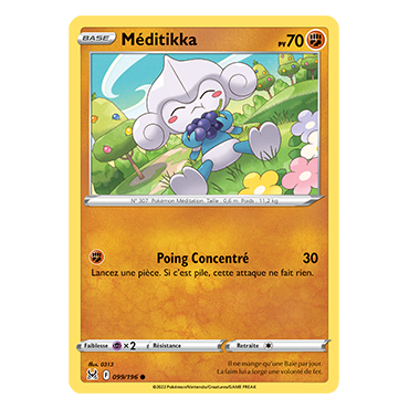 Carte Méditikka - Commune de Pokémon Origine Perdue 099/196