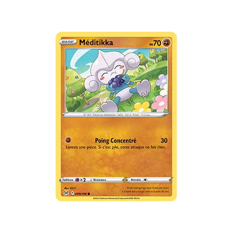 Carte Méditikka - Commune de Pokémon Origine Perdue 099/196
