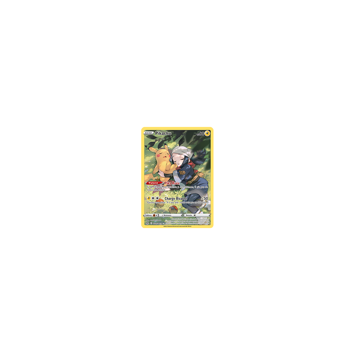 Carte Pikachu - Holographique rare de Pokémon Origine Perdue TG05/TG30