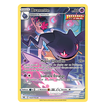 Carte Branette - Holographique rare de Pokémon Origine Perdue TG07/TG30