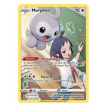 Découvrez Morphéo, carte Holographique rare de la série Origine Perdue