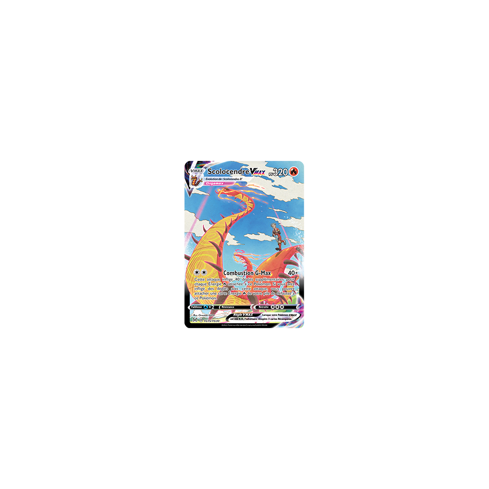 Carte Scolocendre - Holographique rare VMAX de Pokémon Origine Perdue TG15/TG30