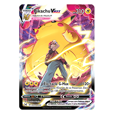 Pikachu TG17/TG30 : Joyau Holographique rare VMAX de l'extension Pokémon Origine Perdue