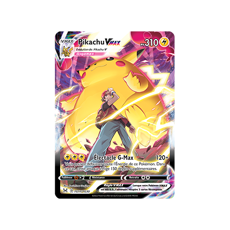 Pikachu TG17/TG30 : Joyau Holographique rare VMAX de l'extension Pokémon Origine Perdue